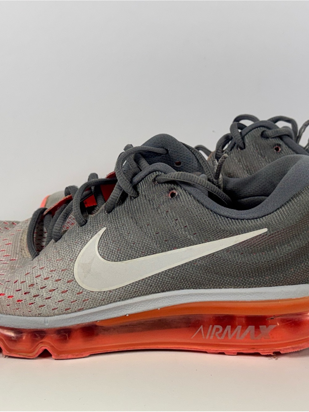 Nike Men’s Air Max Running Sneakers - Gray & Orange